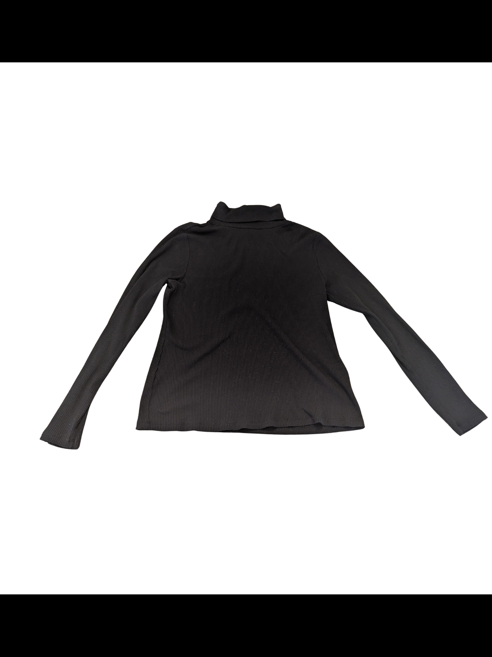 EUC Old Navy Womens Large Black Long Sleeved Ribbed Turtleneck